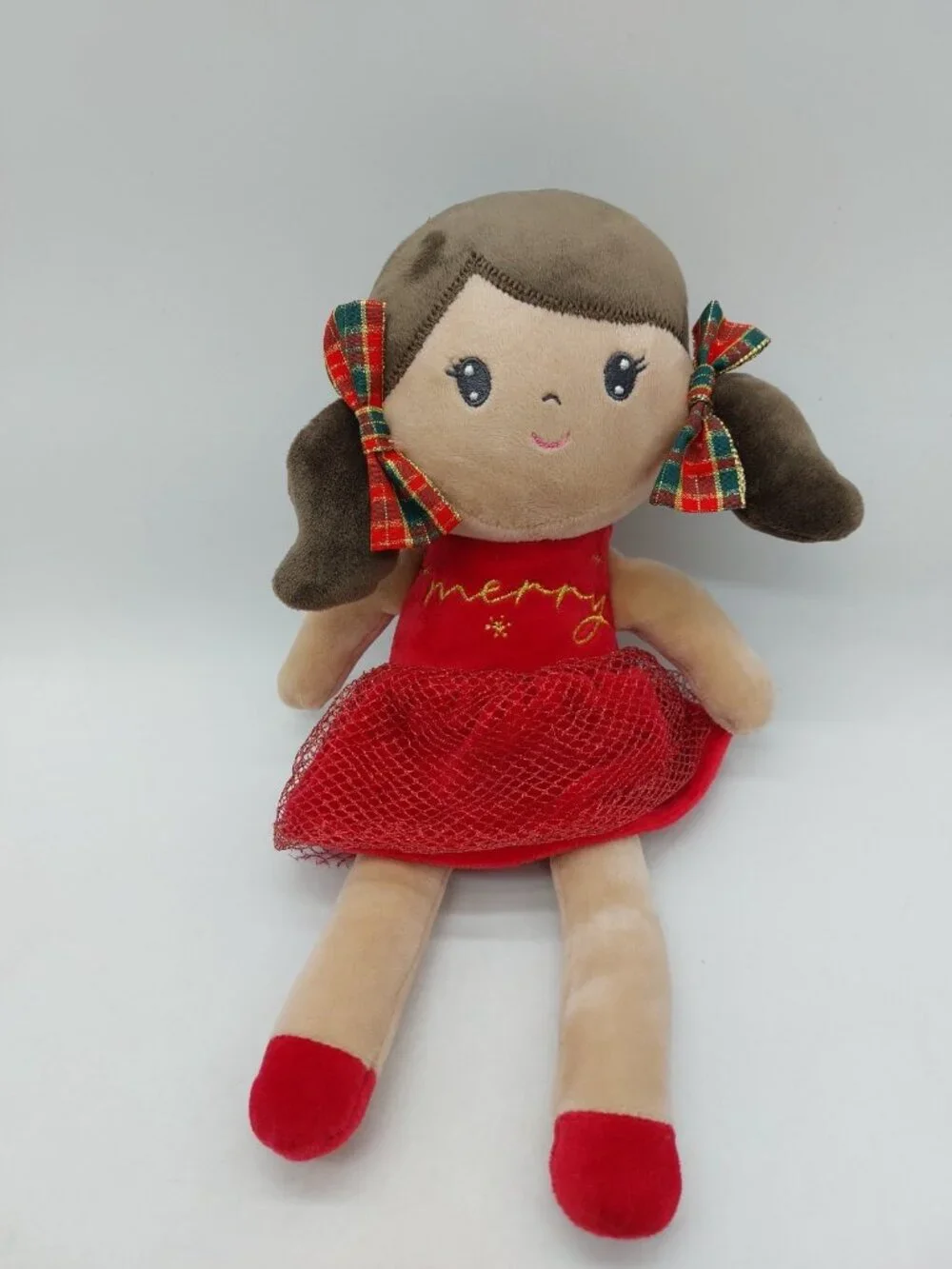 Carried Away Plush Doll by Stepping Stones Merry Dress Browm Hair